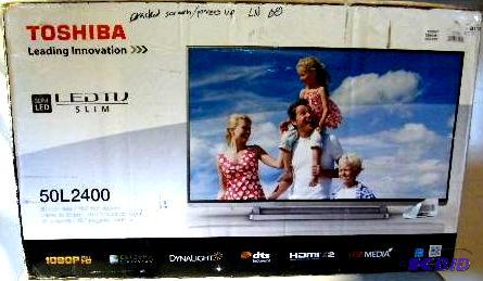 lot 13 image: Toshiba 50" LED Slim TV - Model 50L2400 ...