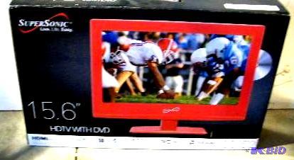 lot 23 image: Supersonic 15.6" LED HDTV with DVD Playe...