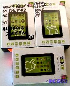lot 31 image: Lot of 3 7" Zeki Tablets  - Model TBDG77...
