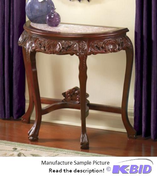 Hand Carved Marble Top Console Table - Beauti...