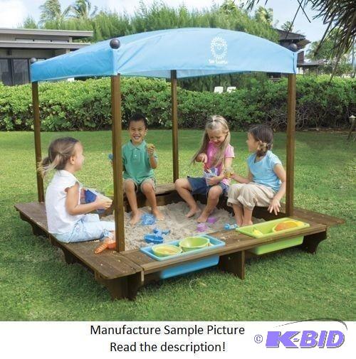 Kidcraft 5 x 5 Sandbox - Our hardwood sandbox...