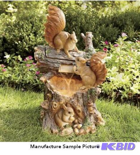 Playing Squirrels Lighted Fountain -&nbspThi...