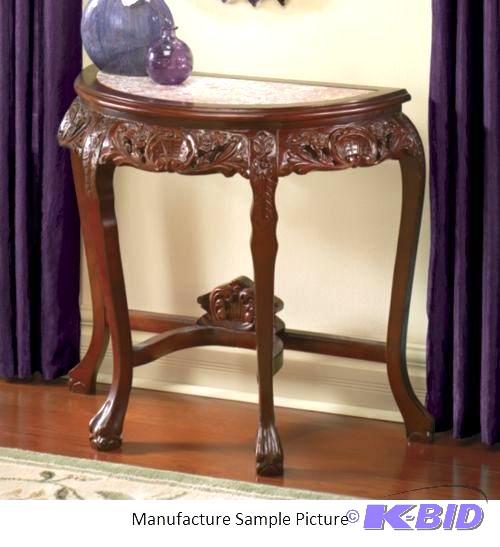 Hand Carved Marble Top Console Table - Beauti...