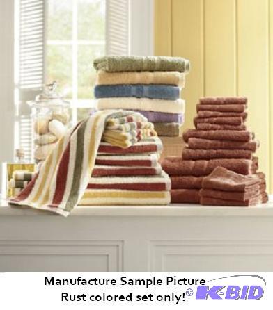 lot 46 image: Palisade 14-Piece Towel Set - Rust Color -&...