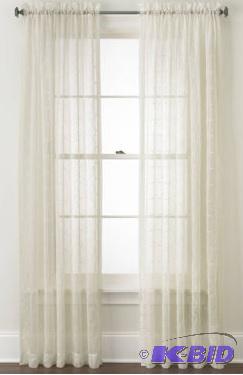 lot 38 image: Croscill Classics Hammond Rod-Pocket Sheer Panel 47 x 84