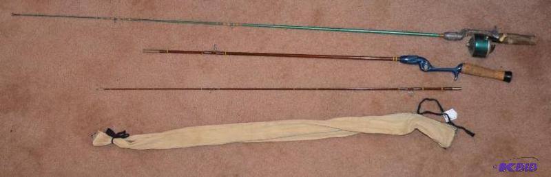 lot 104 image: Older Wright & McGill Fishing Rod with Ca...