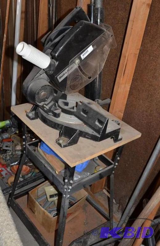 lot 120 image: Black & Decker MITRE saw with table...