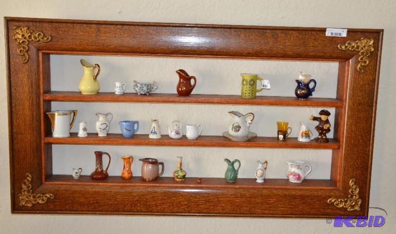 lot 6 image: Very nice Antique Wood Wall Display Shelf. ...