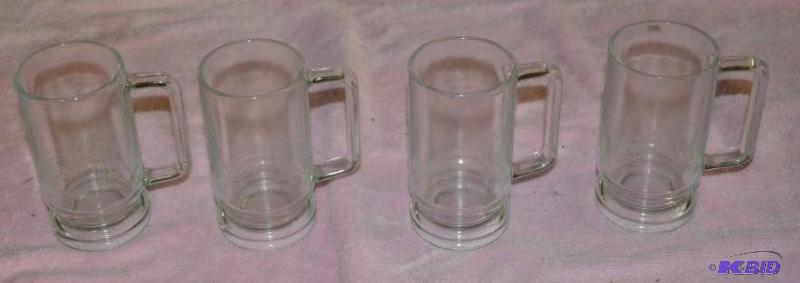 lot 76 image: 4 Glass matching mugs. &quotHis Masters Voic...
