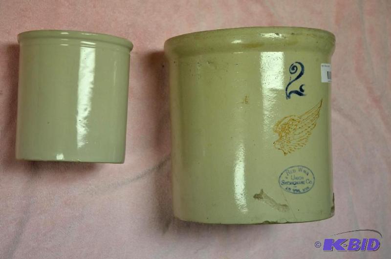 lot 83 image: 2 Red Wing Crocks9 12" diameter x 10&q...