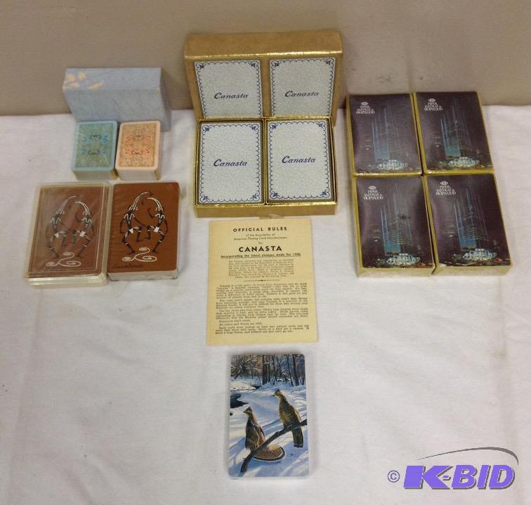 lot 28 image: Assorted Decks of Playing Cards and Canasta Game
