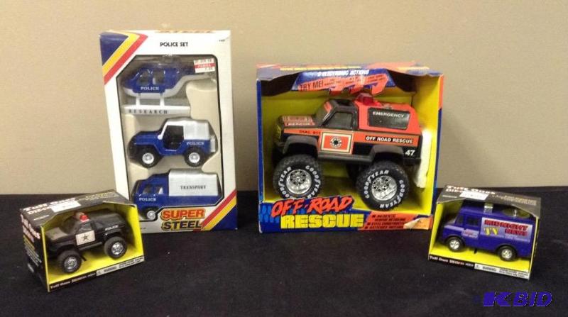 lot 7 image: Assorted Police, Rescue and TV News Vehicles