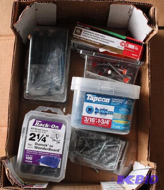 6 boxes of fastners