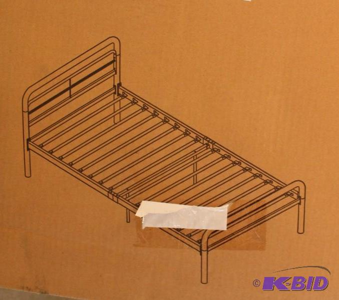 Metal twin bed