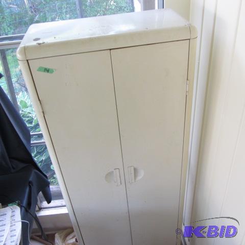 lot 114 image: Metal Pantry Cabinet