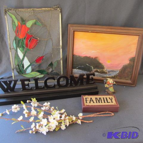 lot 131 image: Stain Glass, Welcome, Art