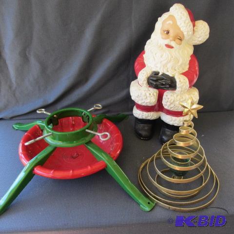 lot 136 image: Santa, Candle Holder, Stand