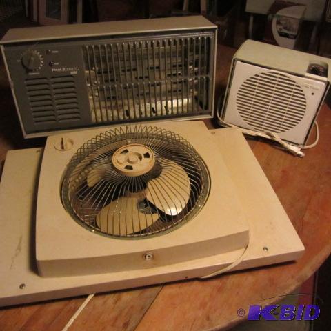 lot 187 image: Heaters, Window Fan