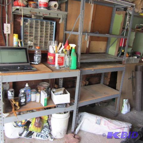 lot 196 image: Workbenches & Shelf