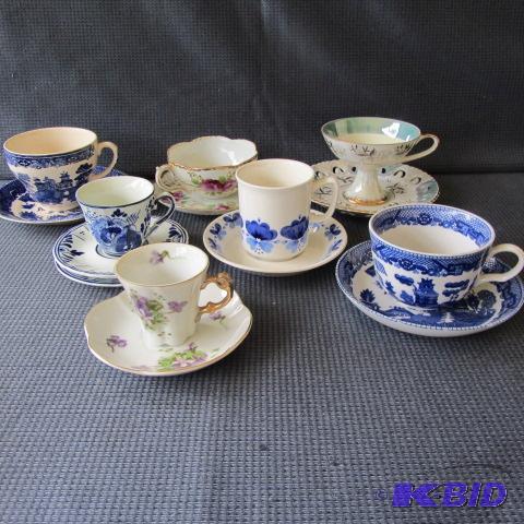 lot 20 image: Fancy Cups & Saucers
