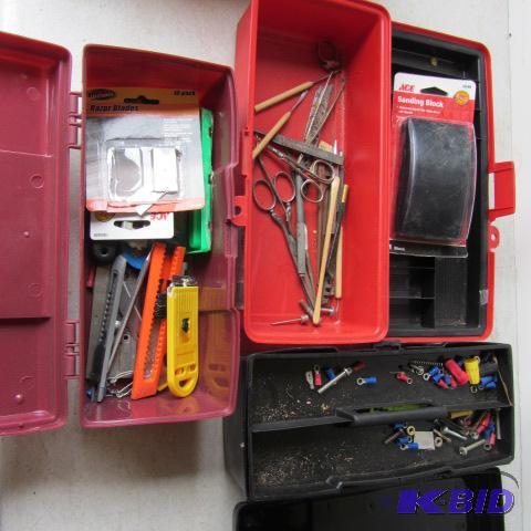 lot 221 image: Tool Boxes, Knives, Electrical