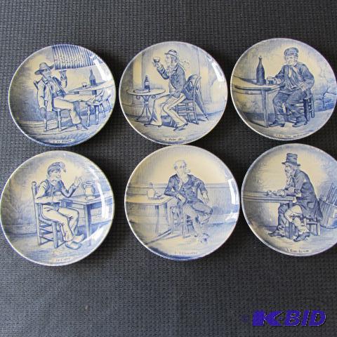 lot 23 image: Delft Tavern Plates