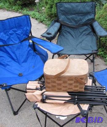 lot 282 image: Folding Chairs, Stools, Picnic