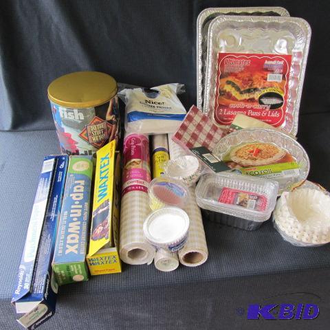 lot 40 image: Foil Pans, Kitchen Papers