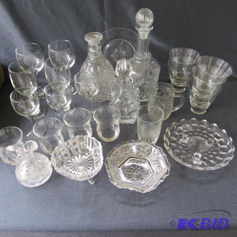 lot 41 image: Decanter, Wine Glasses Fancy Glass