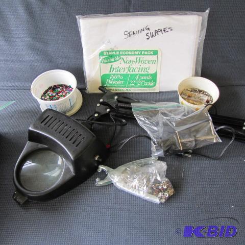lot 81 image: Work Light, Eyelet Setter, Sequins