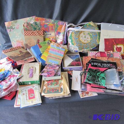 lot 90 image: Gift Bags, Cards, Ribbon
