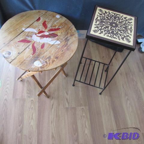 lot 95 image: Plant Stand, Folding Tables