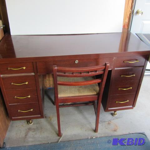 Mahogany Desk & Chair