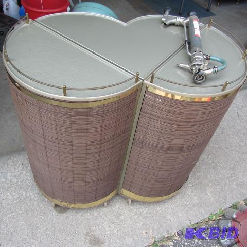 Retro Rolling Bar Cabinet