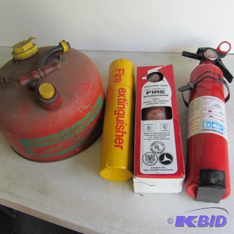 Fire Extinguishers, Gas Can