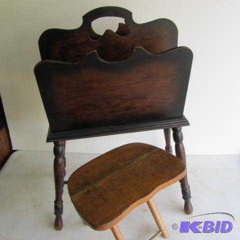 Magazine Stand, Folding Stool