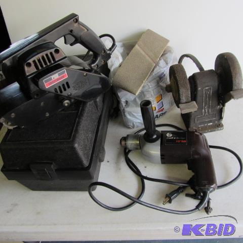 Belt Sander, Electric Drill