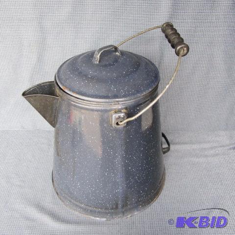 Vintage Blue Enamel Coffee