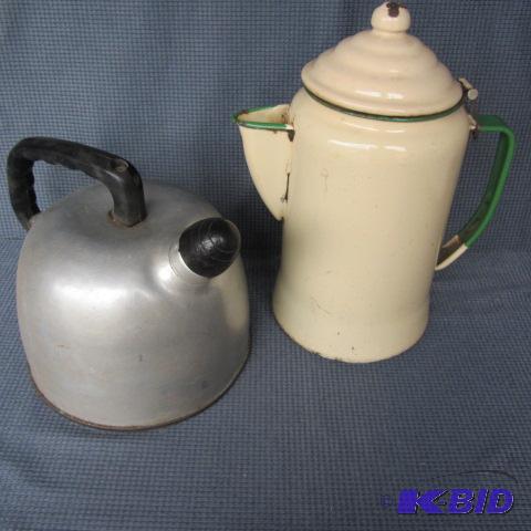 Vintage Enamel Coffee, Teapot