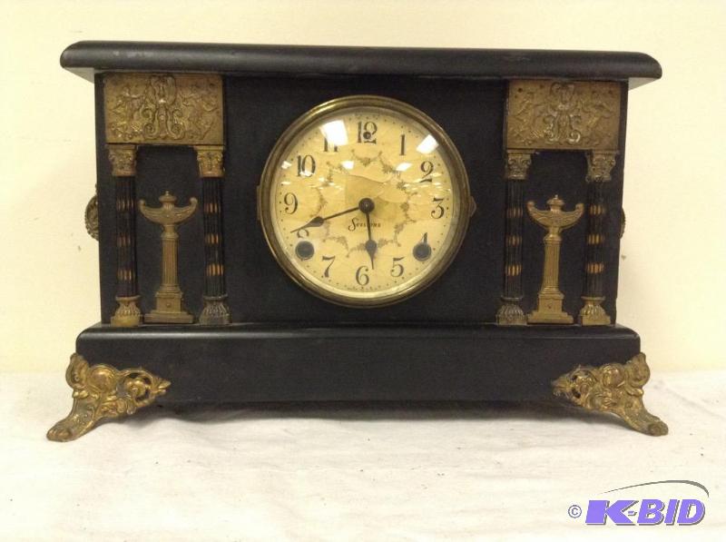 lot 23 image: Sessions Marigold Neoclassical Mantle Clock