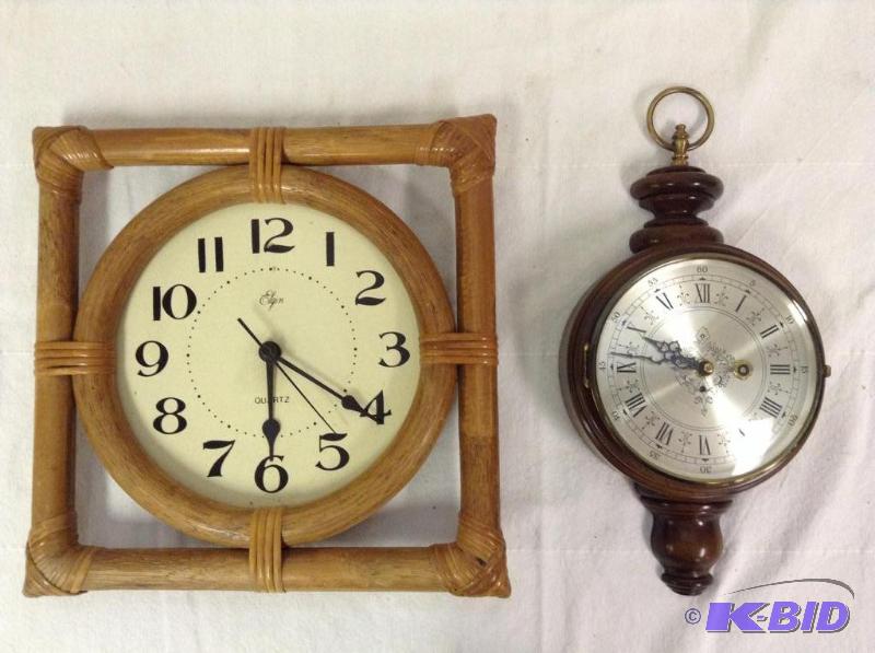 lot 31 image: Pair of Vintage Wall Clocks