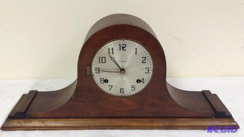 lot 32 image: Waterbury Art Deco Style Mantle Clock PartsRepair