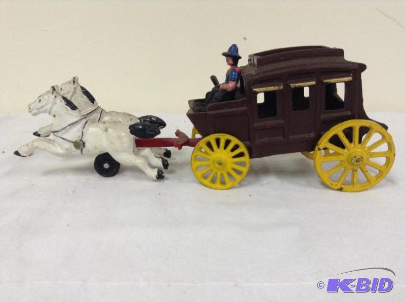 lot 37 image: Painted Cast Iron Stage Coach