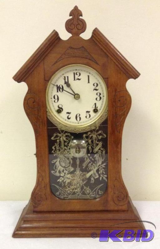 lot 54 image: Nice Old Kitchen Clock Shelf or Mantle