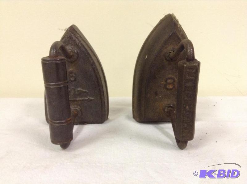 lot 72 image: Lot of Two All Iron Sad Irons