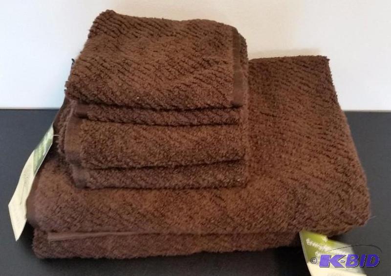 lot 3 image: Linden Street Quick Dri 6 Piece Bath Towel Set Chocolate Brown