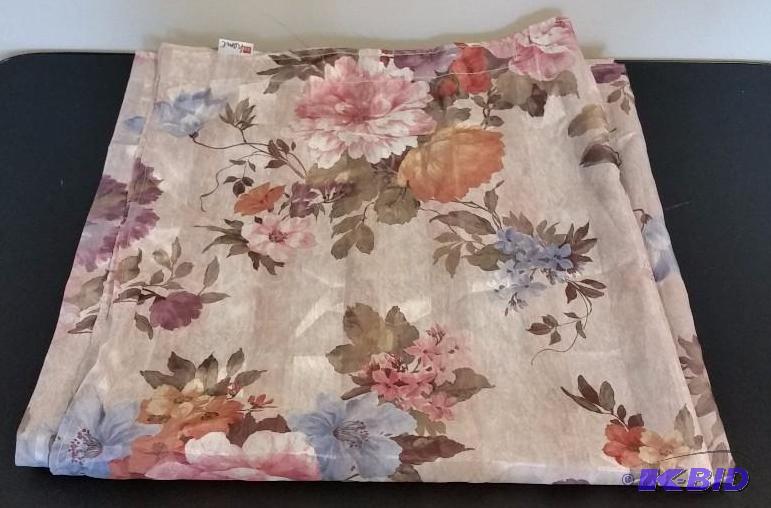 lot 35 image: Studio by JCPFloral, Fabric Shower Curtain.  Out of Package