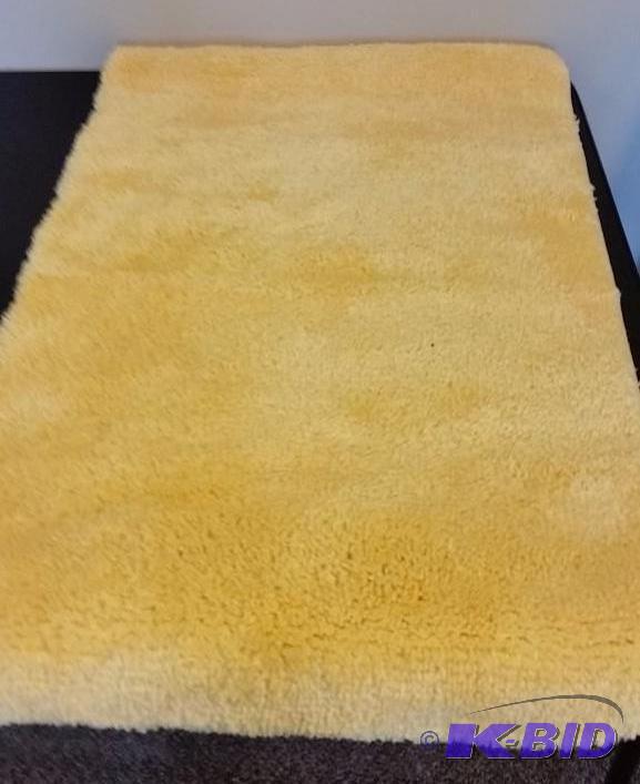 lot 53 image: JCP Home. Large Lemon Yellow Bathroom Rug. 24 x 40 No Packaging.
