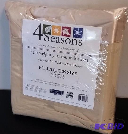 4 Seasons Light Weight Year Round Blanket.  FullQueen Size. Still in Package.