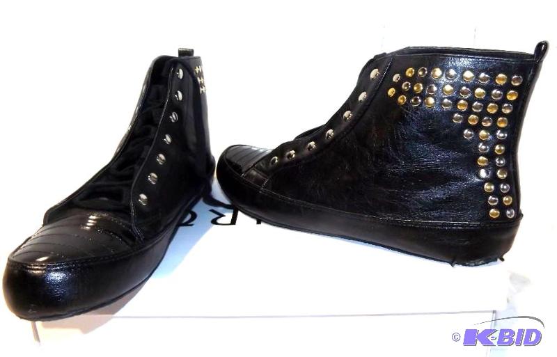 Ashro black stud sneakers